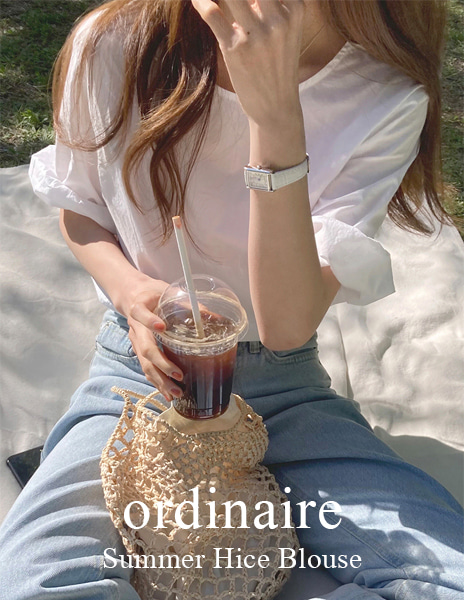 [ordinaire] 썸머 히스 블라우스 (핑크,딥블루 단독주문시당일발송/소진시품절)