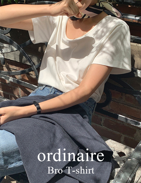 [ordinaire] 브로 티셔츠 (3color/단독주문시당일발송)