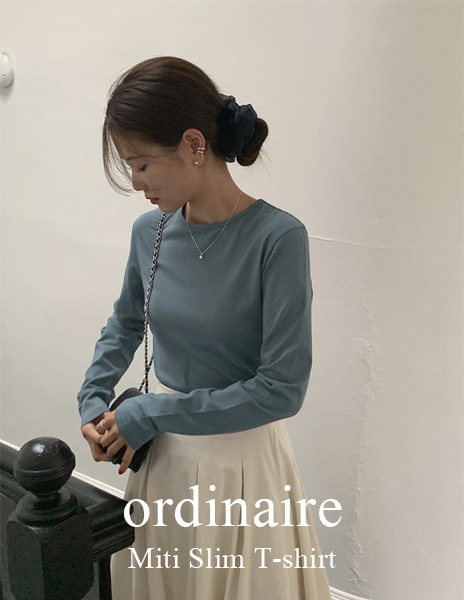 [ordinaire] 미티 슬림티셔츠 (5color/아이보리제외 단독주문시당일발송)