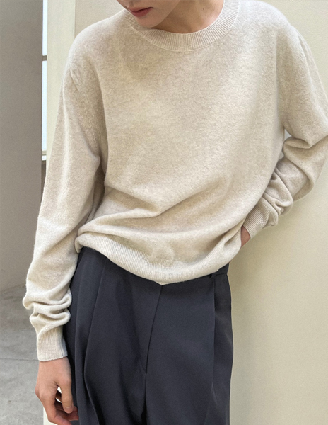 [SRA] Cashmere Round Knit (oatmeal/단독주문시당일발송)