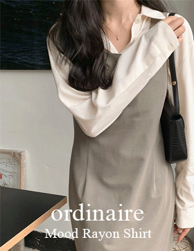 [ordinaire] 무드 레이온 셔츠 (3color/브라운,크림 단독주문시당일발송)