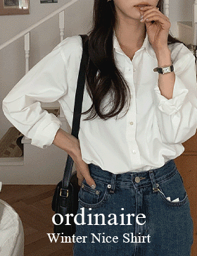[ordinaire] 윈터 니스 셔츠 (네이비 단독주문시당일발송/소진시품절)