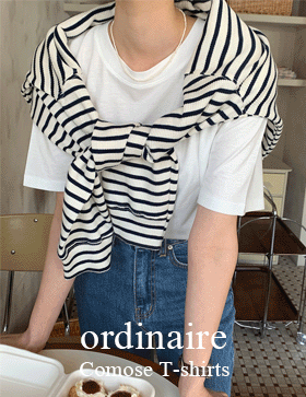 [ordinaire] 코모스 티셔츠 (멜란지그레이 단독주문시당일발송/소진시품절)
