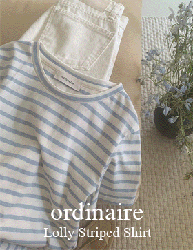 [ordinaire] 롤리 스트라이프 티셔츠 (3color/단독주문시당일발송)