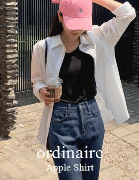 [ordinaire] 애플 셔츠 (2color/네이비 단독주문시당일발송)
