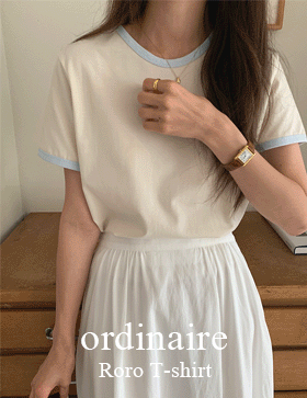 [ordinaire] 로로 티셔츠 (2color/스카이민트 단독주문시당일발송)