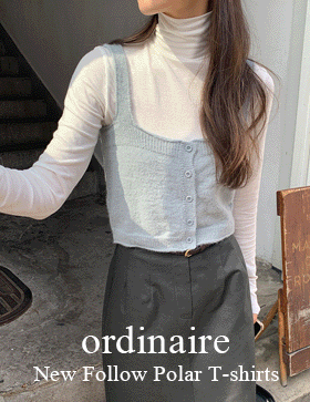 [ordinaire] 뉴 팔로우 폴라티셔츠 (6color/스카이,블랙 단독주문시당일발송) (목폴라 추천)
