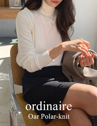 [ordinaire] 오어 폴라니트 (2color/ 단독주문시당일발송) (목폴라 추천)