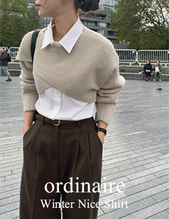 [ordinaire] 윈터 니스 셔츠 (2color/카멜브라운 단독주문시당일발송)