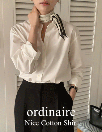 [ordinaire] 니스 코튼 셔츠 (6color/아이보리,라이트핑크,블루 제외 단독주문시당일발송)(봄하객룩 추천)