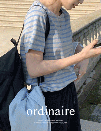 [ordinaire] 롤리 스트라이프 티셔츠 (2color/단독주문시당일발송)