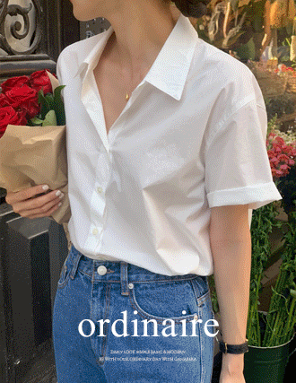 반팔셔츠💙 [ordinaire] 포세 플레인 하프셔츠 (3color/단독주문시당일발송)