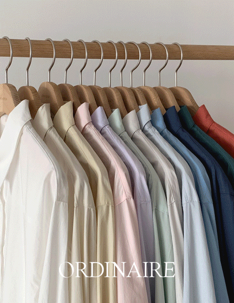 [ordinaire] 니스 코튼 셔츠 (12color/단독주문시당일발송) (가을하객룩 추천)